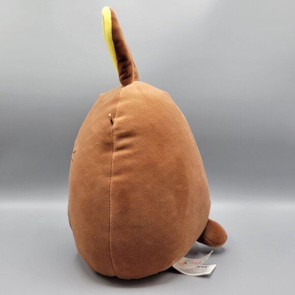 Squishmallows Dinora Chocolate Easter Bunny Rabbit Spring Plush Yellow Ears 8" - Picture 7 of 9